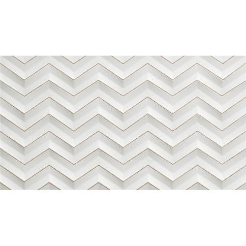 Плитка 600080000407 3D White Chevron Glitter Matt/3Д Вайт Шеврон Глиттер Матт 30.5x56